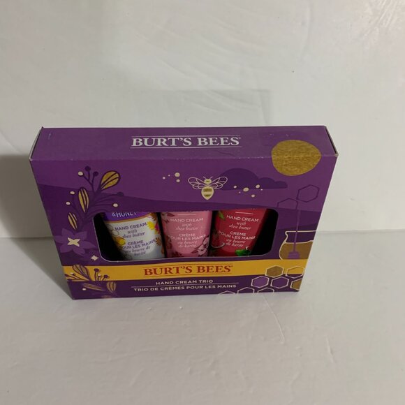 Burt's Bees Hand Cream Trio Gift Box Set Lavender Wild Rose Watermelon Mint - Picture 2 of 6